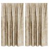 vidaXL Velour Gardiner med gardiner 2 pcs Creme 140 x 140 cm Fløjl