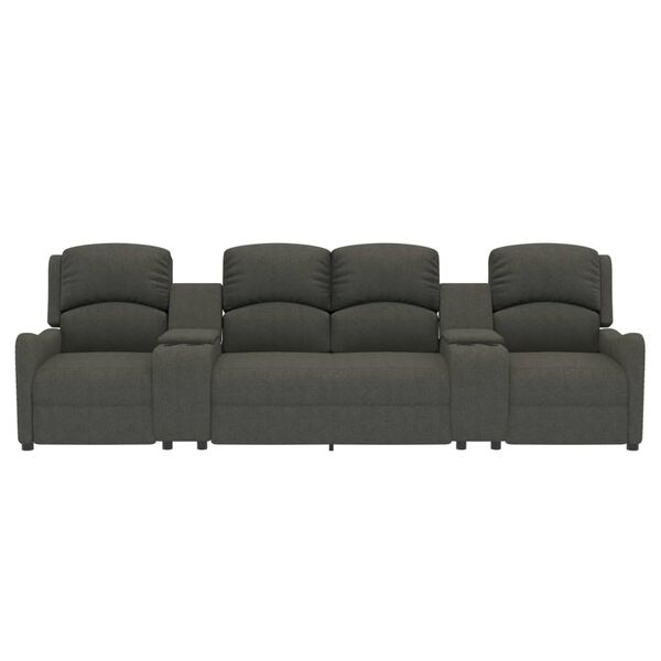 vidaXL 4-personers massagestol med kopholdere stof m&oslash;rkegr&aring;