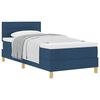 vidaXL Box spring seng med pude med hovedg&aelig;rde Bl&aring; 90 x 190 cm Stof