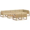 vidaXL Udend&oslash;rs sofagruppe 9 stk. Hvid og Beige Polyester