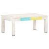 vidaXL sofabord 110x60x45 cm massivt mangotr&aelig; hvid