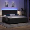vidaXL LED Box Spring Bed med madras Sort 200 x 200 cm Stof