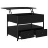 vidaXL Sofabord med skuffe Sort eg 70 x 50 x 54,5 cm Konstrueret tr&aelig;