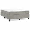 vidaXL Boxspring sengeramme Lysegr&aring; 140x190 cm Fl&oslash;jl
