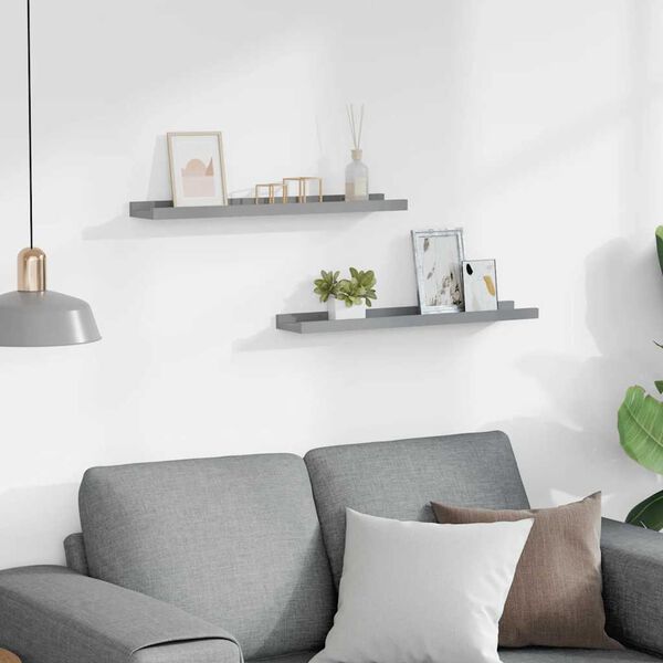 vidaXL gallerihylder 2 stk. 60x9x3 cm MDF gr&aring;