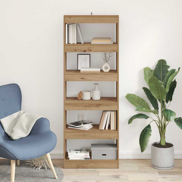 vidaXL Bogskab artisan eg 60 x 30 x 166 cm Konstrueret tr&aelig;