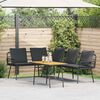 vidaXL Havesofa S&aelig;t 2 pcs Sort polyrattan