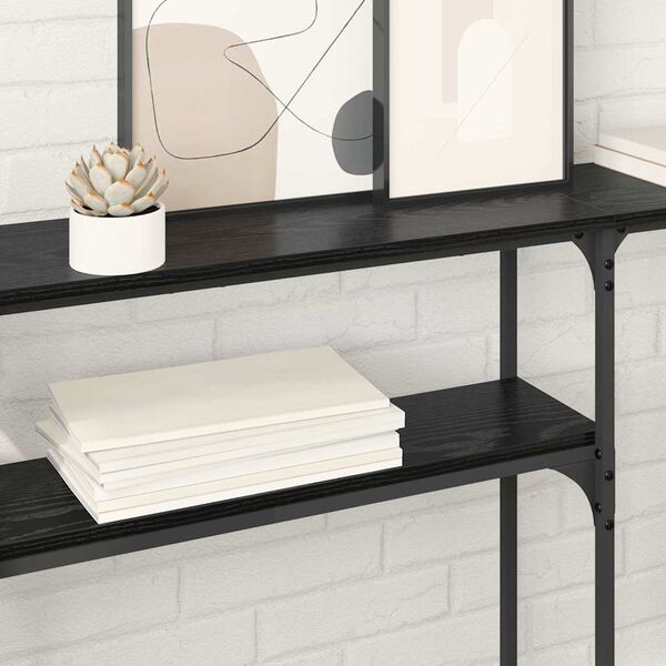 vidaXL Konsolbord Sort eg 146 x 22.5 x 75 cm Konstrueret tr&aelig;