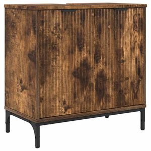 vidaXL Badev&aelig;relsesskabsunder med d&oslash;r R&oslash;get eg 60,5 x 33,5 x 61 cm