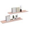 vidaXL Sv&aelig;vende hylde V&aelig;gmonteret 2 pcs Lyser&oslash;d 80 x 18 x 2,5 cm St&aring;l