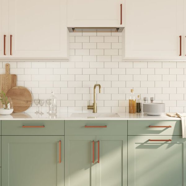 vidaXL skabsh&aring;ndtag 10 stk. 192 mm rustfrit st&aring;l bronzefarvet