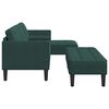 vidaXL Sofa S&aelig;t med pude 2 pcs M&oslash;rkegr&oslash;n Polyester