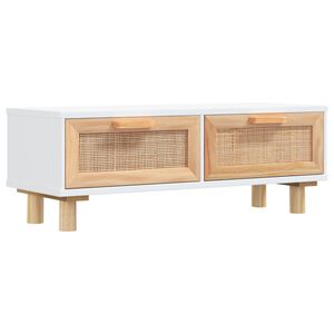 vidaXL sofabord 80x40x30 cm konstrueret tr&aelig; og massivt fyrretr&aelig; hvid