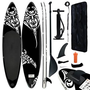vidaXL oppusteligt paddleboards&aelig;t 305x76x15 cm sort