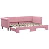 vidaXL daybed med udtr&aelig;k 80x200 cm velour lyser&oslash;d