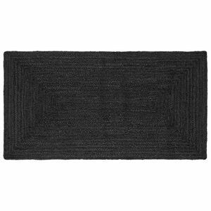 vidaXL Omr&aring;de t&aelig;ppe M&oslash;rkegr&aring; 100 x 200 cm Jute