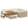 vidaXL Havesofa S&aelig;t 12 stk. Beige polyrattan
