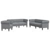 vidaXL Stue Sofa 3 pcs Lysegr&aring; Stof