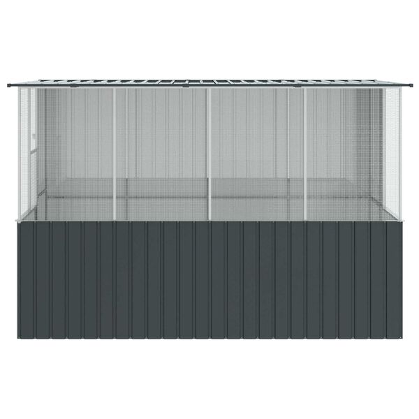 vidaXL Fuglebur Antracit 315 x 167 x 200 cm Galvaniseret stål