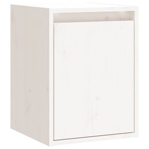 vidaXL v&aelig;gskab 30x30x40 cm massivt fyrretr&aelig; hvid