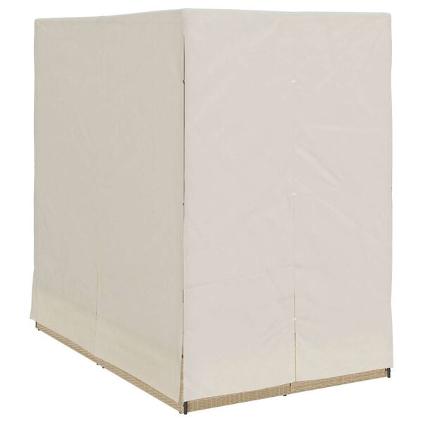 vidaXL Dobbelt solstol Beige 205 x 129 x 200 cm polyrattan