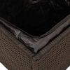 vidaXL havestole med hynder 2 stk. 40x40x43 cm polyrattan brun