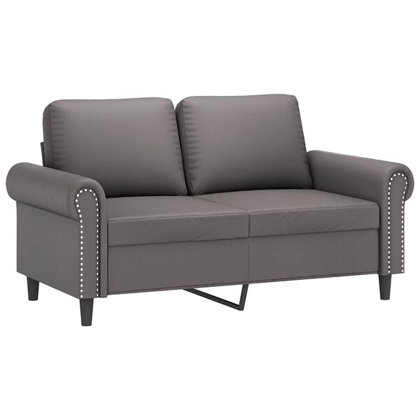 vidaXL 2-personers sofa 120 cm kunstl&aelig;der gr&aring;
