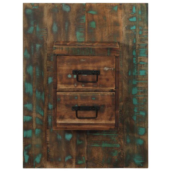 vidaXL sengeskab 60x32x80 cm massivt genbrugstr&aelig; flerfarvet