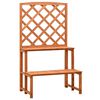 vidaXL plantestativ med espalier 70x42x120 cm massivt fyrretr&aelig; orange
