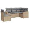 vidaXL sofas&aelig;t til haven 5 dele med hynder polyrattan beige