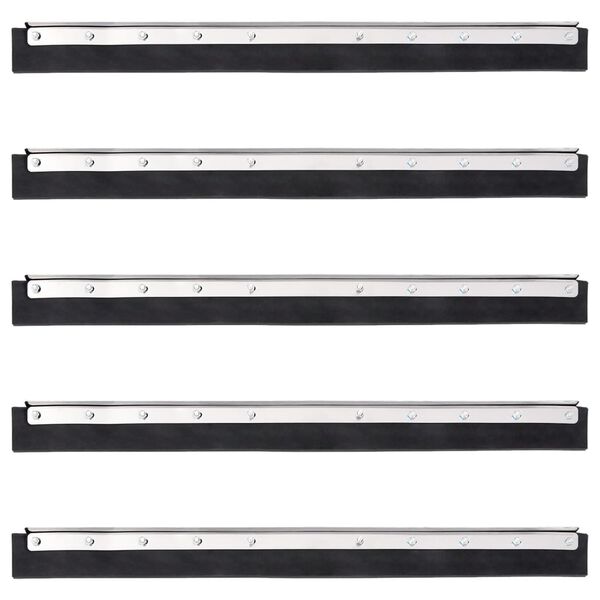 vidaXL gulvskrabere 5 stk. (l&oslash;se hoveder) 75x2x5 cm st&aring;l og gummi