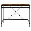 vidaXL skrivebord 100x50x75 cm konstrueret træ og jern røget eg