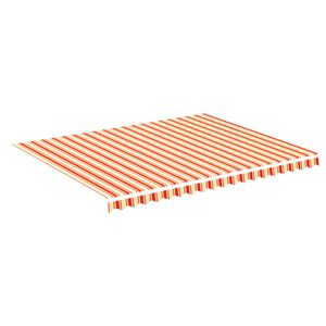 vidaXL udskiftningsdug til markise 4,5x3,5 m polyester gul og orange