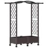 vidaXL H&aelig;vet Bed med Trellis og Tag Brun 124 x 40 x 129 cm PP