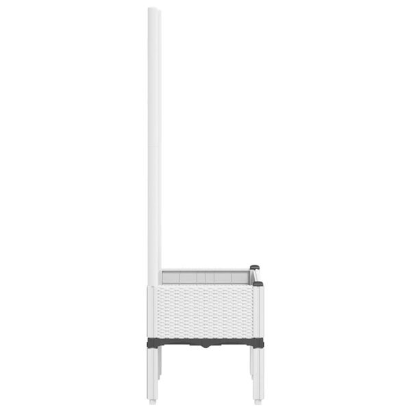 vidaXL plantekasse med espalier 40x40x142 cm PP hvid