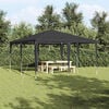 vidaXL Party Tent Antracit 400 x 400 x 266 cm Polyethylen og st&aring;l