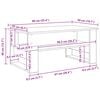 vidaXL Sofabord Gammelt tr&aelig; 90 x 50 x 40 cm Konstrueret tr&aelig;