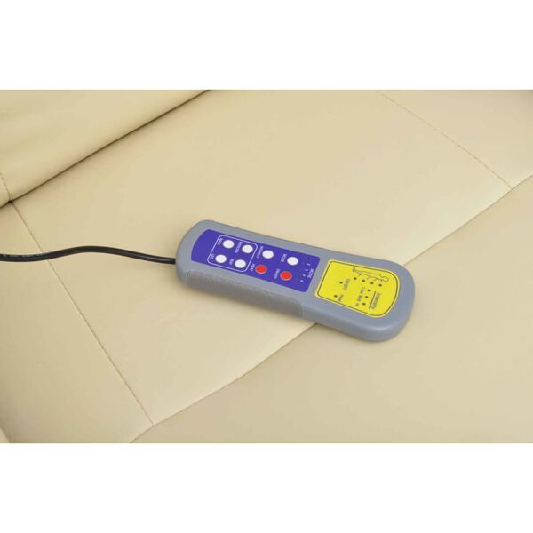 vidaXL massagestol med fodskammel kunstlæder cremefarvet