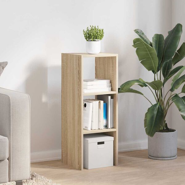 vidaXL bogreol stabelbar 30x30x80 cm konstrueret tr&aelig; sonoma-eg