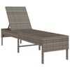 vidaXL liggestol med hynde 55x200x44 cm polyrattan grå