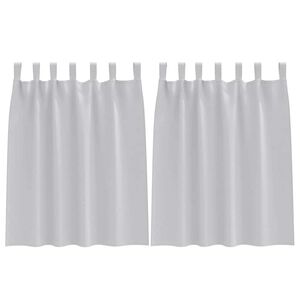 vidaXL M&oslash;rkl&aelig;gningsgardiner med ringe 2 pcs Lysegr&aring; 140 x 140 cm