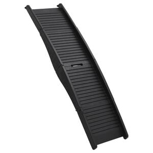 vidaXL foldbar hunderampe 153x40x12,5 cm plastik sort