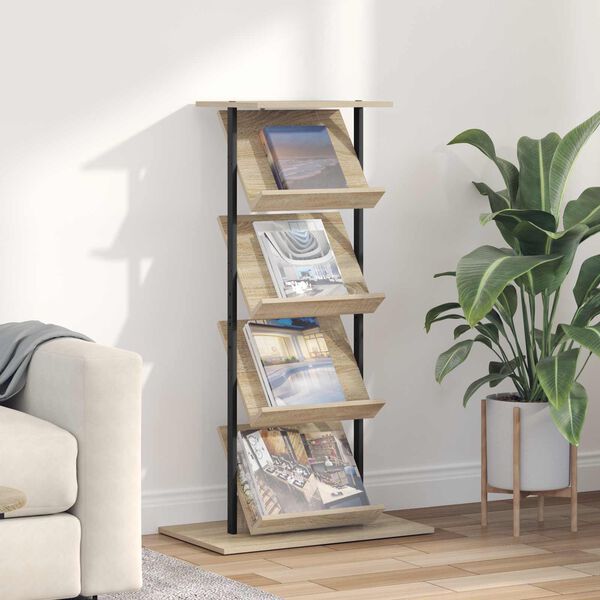 vidaXL Magasin Rack Sonoma eg 68 x 40 x 123.5 cm Konstrueret tr&aelig;