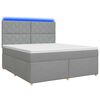 vidaXL Boxmadras med topmadras Lysegr&aring; 140 x 190 cm Stof