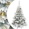 vidaXL Kunstigt juletr&aelig; med 150 LED'er Hvid 120 cm PE og PVC