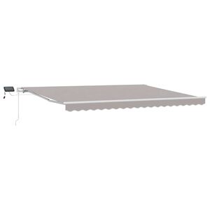 vidaXL Udtr&aelig;kkelig markise Lysegr&aring; 450 &times; 350 cm Stof og aluminium