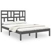 vidaXL sengeramme 140x190 cm massivt tr&aelig; gr&aring;