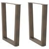 vidaXL spisebordsben V-formet 2 stk. naturst&aring;l 70 x (72-73,3) cm st&aring;l