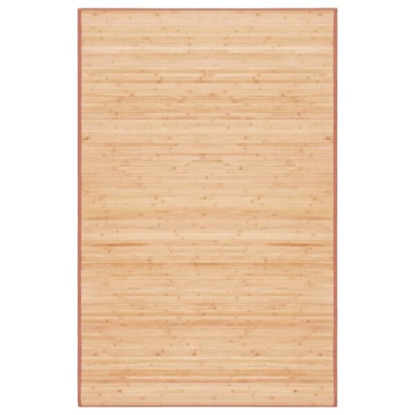 vidaXL gulvtæppe 100x160 cm bambus brun