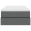 vidaXL Seng med opbevaring og madras M&oslash;rkegr&aring; 90 x 190 cm Polyester